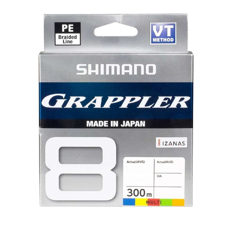 Shimano Grappler Braid Line 300 Metre Multicoloured