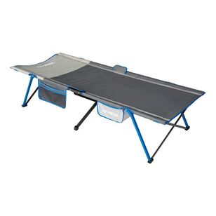 Spinifex Quick Fold Large Camp Stretcher Blue & Grey