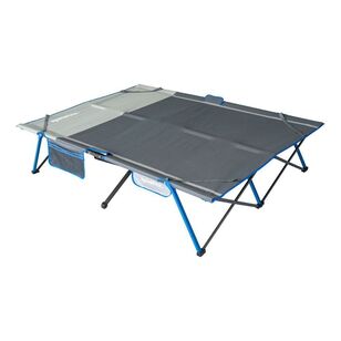 Spinifex Quick Fold Queen Camp Stretcher Blue & Grey