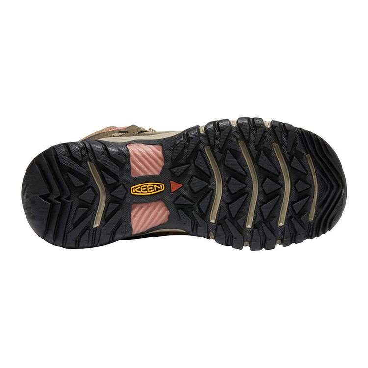 Keen Women's Ridge Flex Waterproof Mid Hiking Shoes Timberwolf Brick Dust