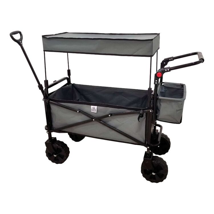 We Love Summer Deluxe Beach Wagon With Brakes and Canopy