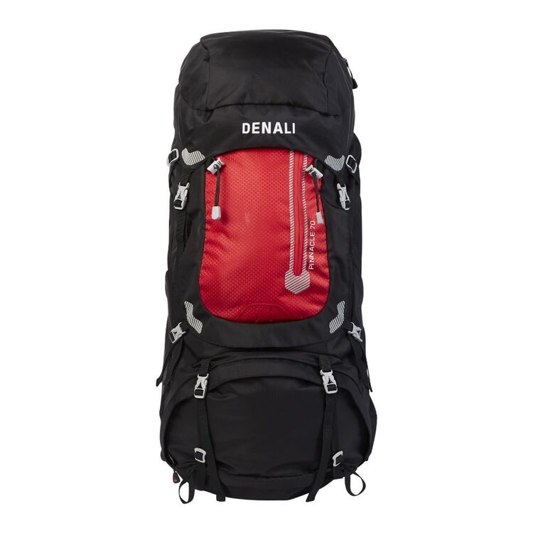 Denali Pinnacle 70L Hike Pack Black & Red 70 L