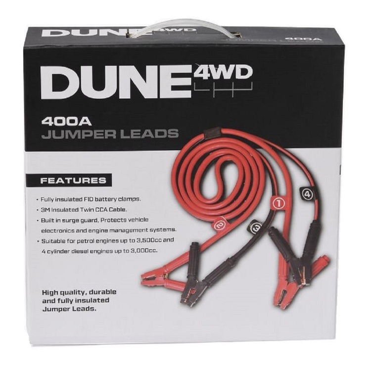 Dune 4WD 400A 3m Jumper Leads Red 3 m