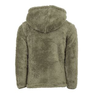 Cape Kids' Fluffy Fleece Hooded Top Khaki