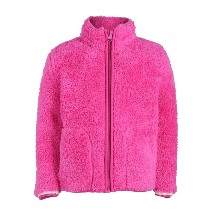 Cape Kids' Fluffy Fleece Top Hot Pink