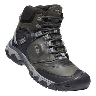 Keen Men's Ridge Flex Waterproof Mid Hiking Boots Magnet Black