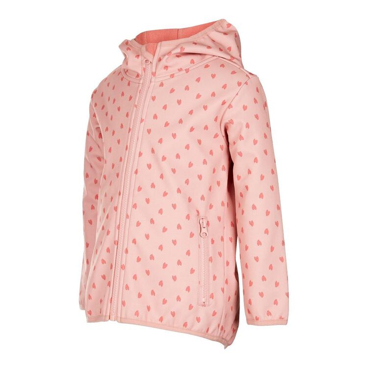 Cape Kids' Heart Printed Softshell Jacket Sugar Pink