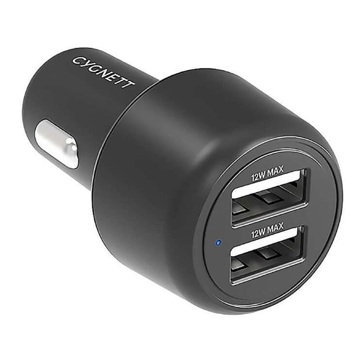 Cygnett 12W Dual USB-A Car Charger