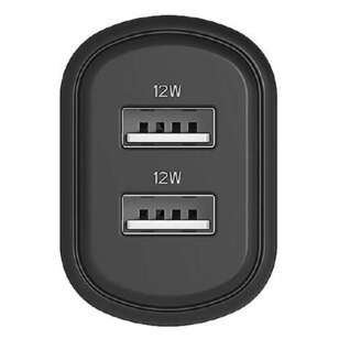 Cygnett 12W Dual USB-A Wall Charger Black 12W