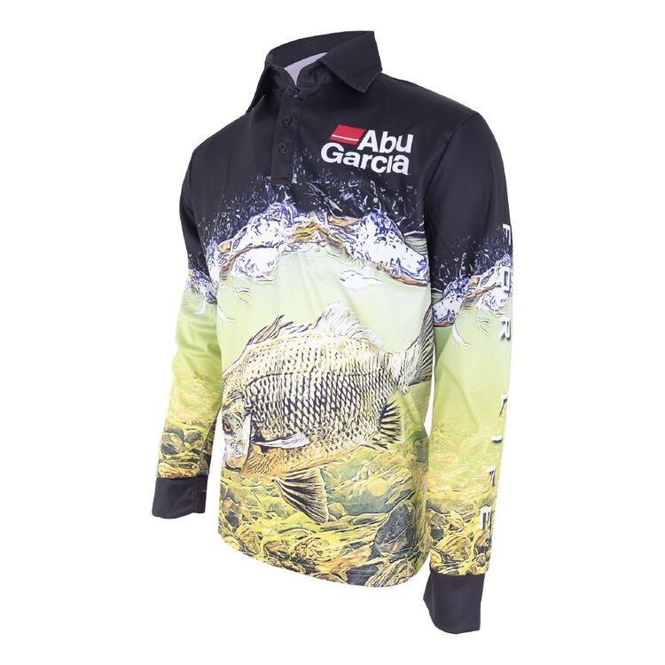 Abu Garcia Bass Sublimated Fishing Shirt Black
