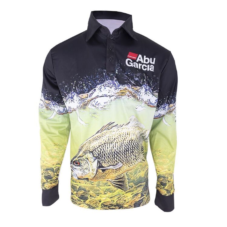 Abu Garcia Bass Sublimated Fishing Shirt Black