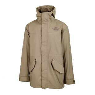 Cape Men's Long Hood Rain Coat Khaki
