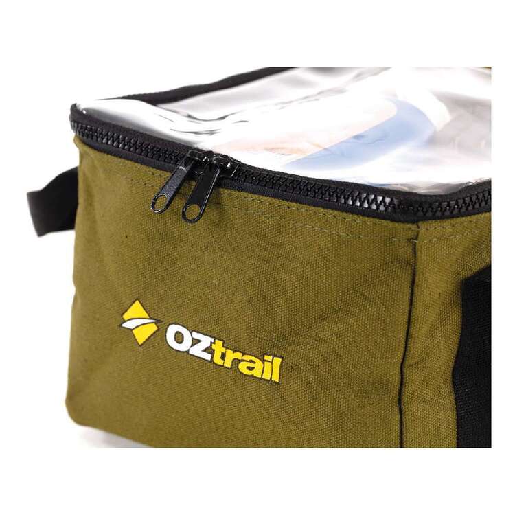 Oztrail Clear Top Medium Canvas Storage Bag Brown Medium