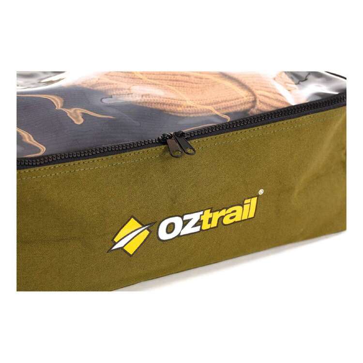 Oztrail Clear Top Large Canvas Storage Bag Brown Large