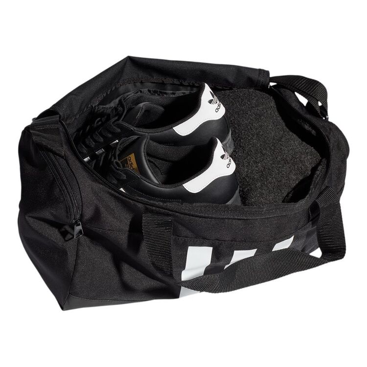 adidas Essentials 3-Stripes Small Duffel Bag Black & White Small