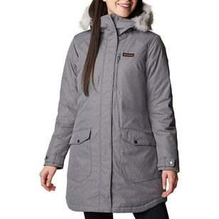 Columbia Women's Suttle Mountain Long Insulated Jacket 023 - City Grey & Chalk Large
