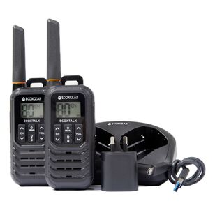 Ecoxgear 1 Watt UHF CB Radio Handheld Twin Pack Black 1W