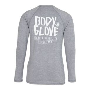 Body Glove Youth Core Long Sleeve Rash Vest Grey