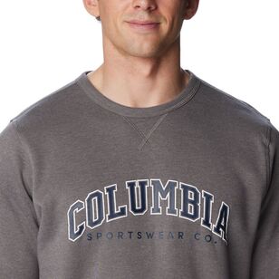 Columbia Men's Columbia Logo Fleece Crew Grey Heather