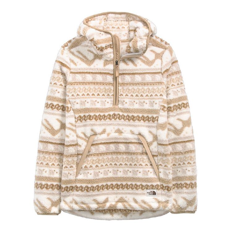 The North Face Women's Campshire Print Fleece Pullover Hoodie Gardenia White