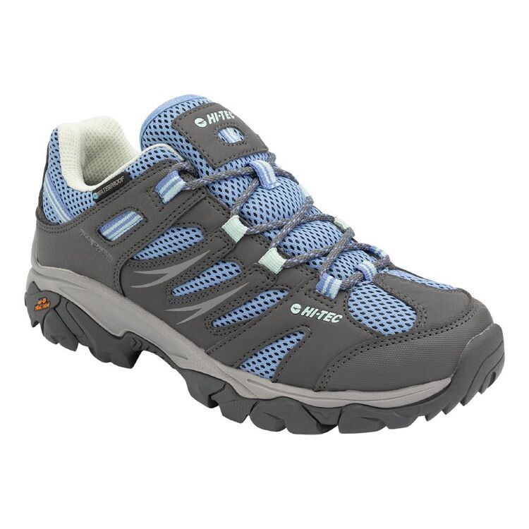 Hi-Tec Women's Tarantula Waterproof Low Hiking Shoes Grey, Charcoal & Cornflower
