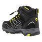 Hi-Tec Kids' Blackout Waterproof Mid Hiking Shoes Black & Lime