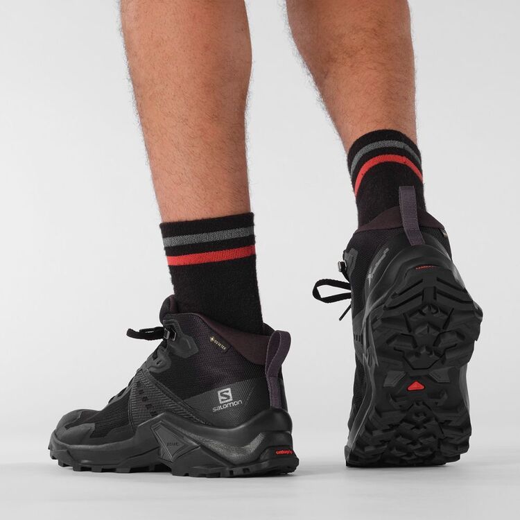 Salomon Men's X Raise 2 Gore-Tex Mid Hiking Shoes Black, Black & Ebony