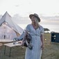 Cape Women's Trip in a Van Short Sleeve Midi Dress Egret