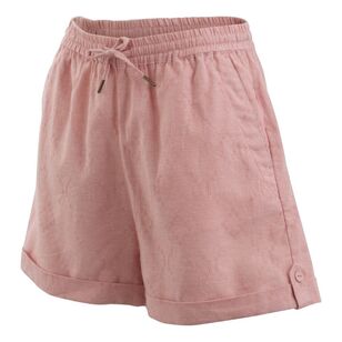 Trip in a Van X Cape Women's Linen shorts Rosette Dobby