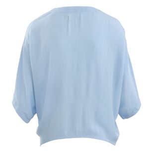 Cape Women's Trip In A Van Short Sleeve Shirt Chambray Blue