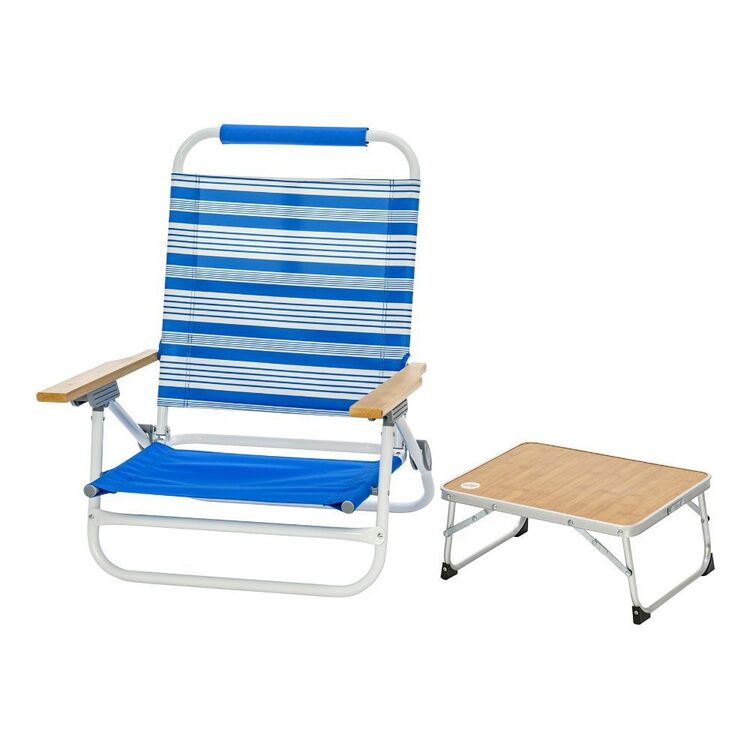 Life! Deluxe Chair with Table Blue Nautical