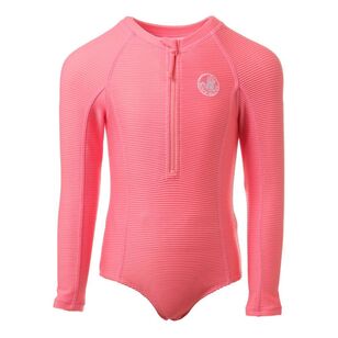 Body Glove Kids Ribbed Swimsuit Pink