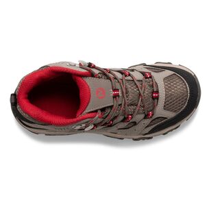 Merrell Kid's MOAB 3 Waterproof Mid Hiking Boots Boulder & Red