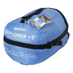 Spinifex Explorer Hooded +5° Sleeping Bag Blue