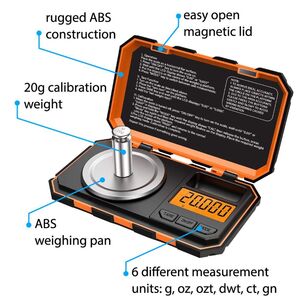 Prospecting Portable 20g Digital Scale Black & Orange