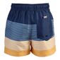 Cape 'Trip In A Van' Kids' Stripe Print Volley Shorts Navy Blue & Mustard