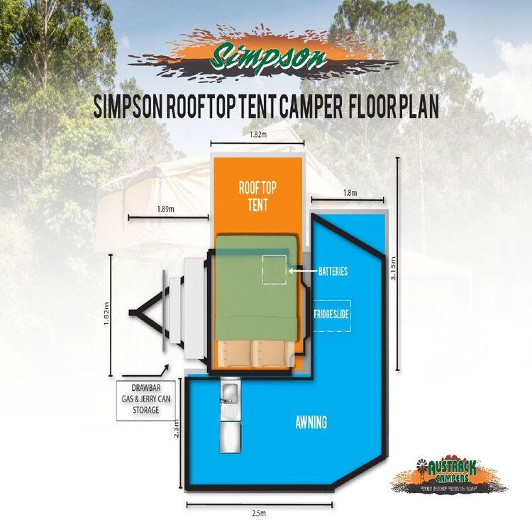 Austrack Simpson X Rooftop Camper Trailer Grey