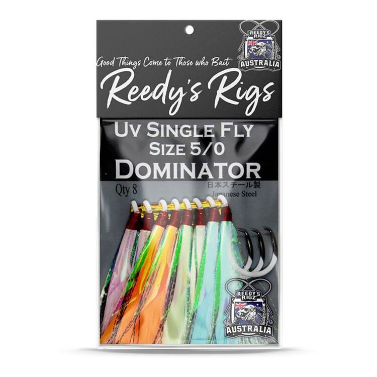 Reedy's Rigs Single Size Fly Hooks UV 8 Pack