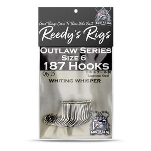 Reedy's Rigs Whiting Hook Wide Gap 25 Pack Grey 6