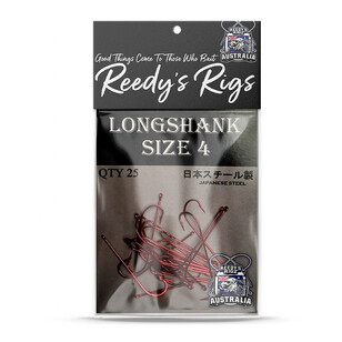 Reedy's Rigs Long Shank 25 Pack Grey