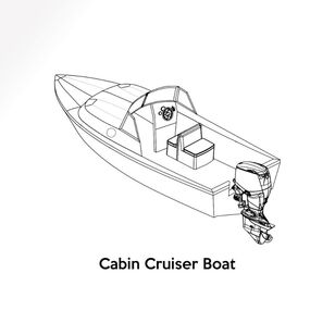 Oceansouth Cabin Cruiser Cover White 5.3M - 5.6M