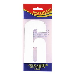 Waterline Boat Number 6 White (2 Pack) Size 6'' White
