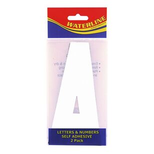 Waterline Boat Letter A White (2 Pack) Size 6'' White