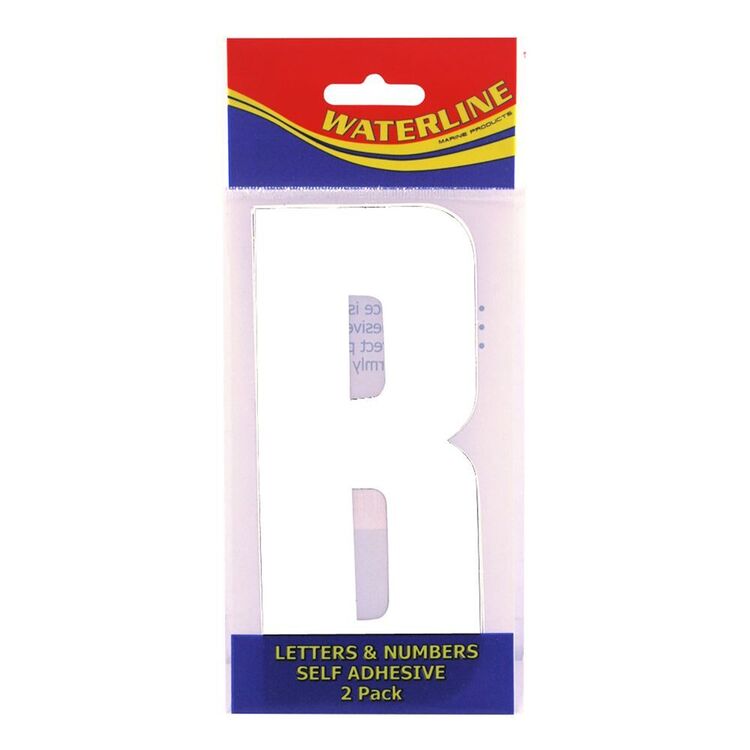 Waterline Boat Letter B White (2 Pack) Size 6"
