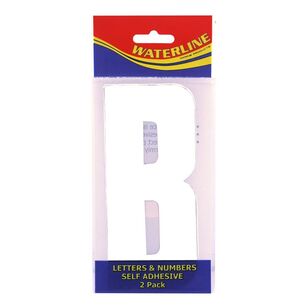 Waterline Boat Letter B White (2 Pack) Size 6'' White