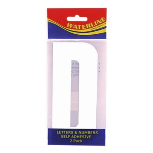 Waterline Boat Letter D White (2 Pack) Size 6'' White