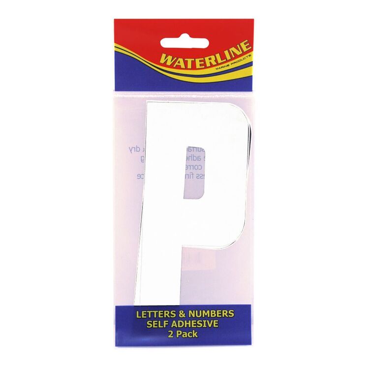 Waterline Boat Letter P White (Pack 2) Size 6"