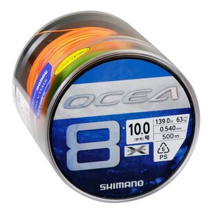 Shimano Ocea 8 Braid Line 500 Metre Spool Multicoloured 139lb