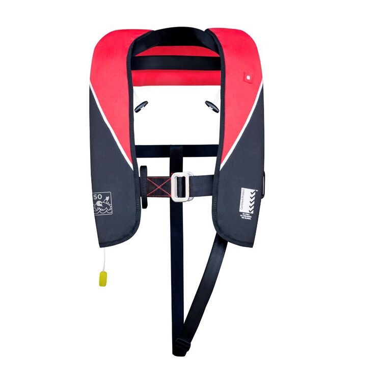 Burke Marine Adult Whip 150N Automatic Inflatable PFD Lifejacket with Harness