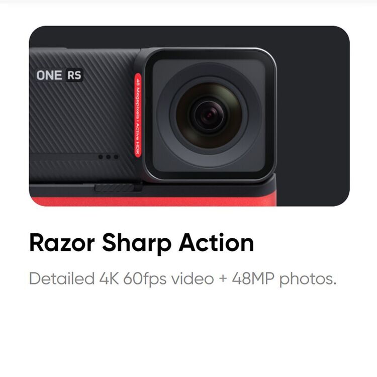 Insta360 ONE RS Twin Edition Action Cam Black